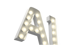 Объемные ретро-буквы с лампочками